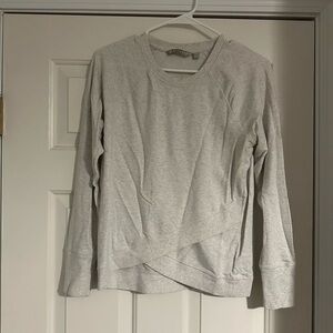 Athleta Light Gray Long Sleeve Top
